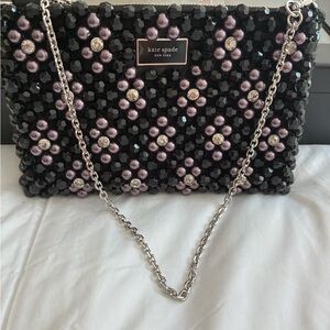 Kate Spade Black Beaded clutch bag, collection piece,or use as shoulder bag, new